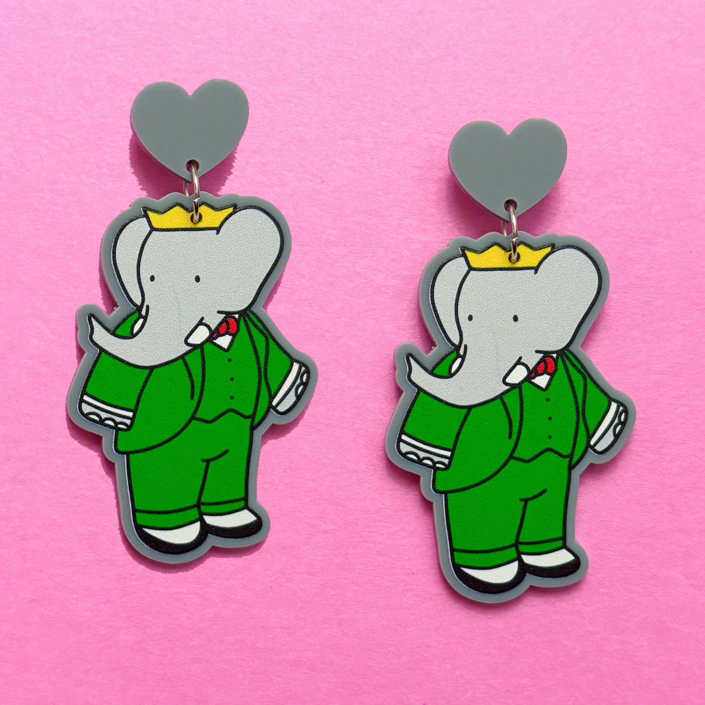 Bookish Elephant Drop Earrings