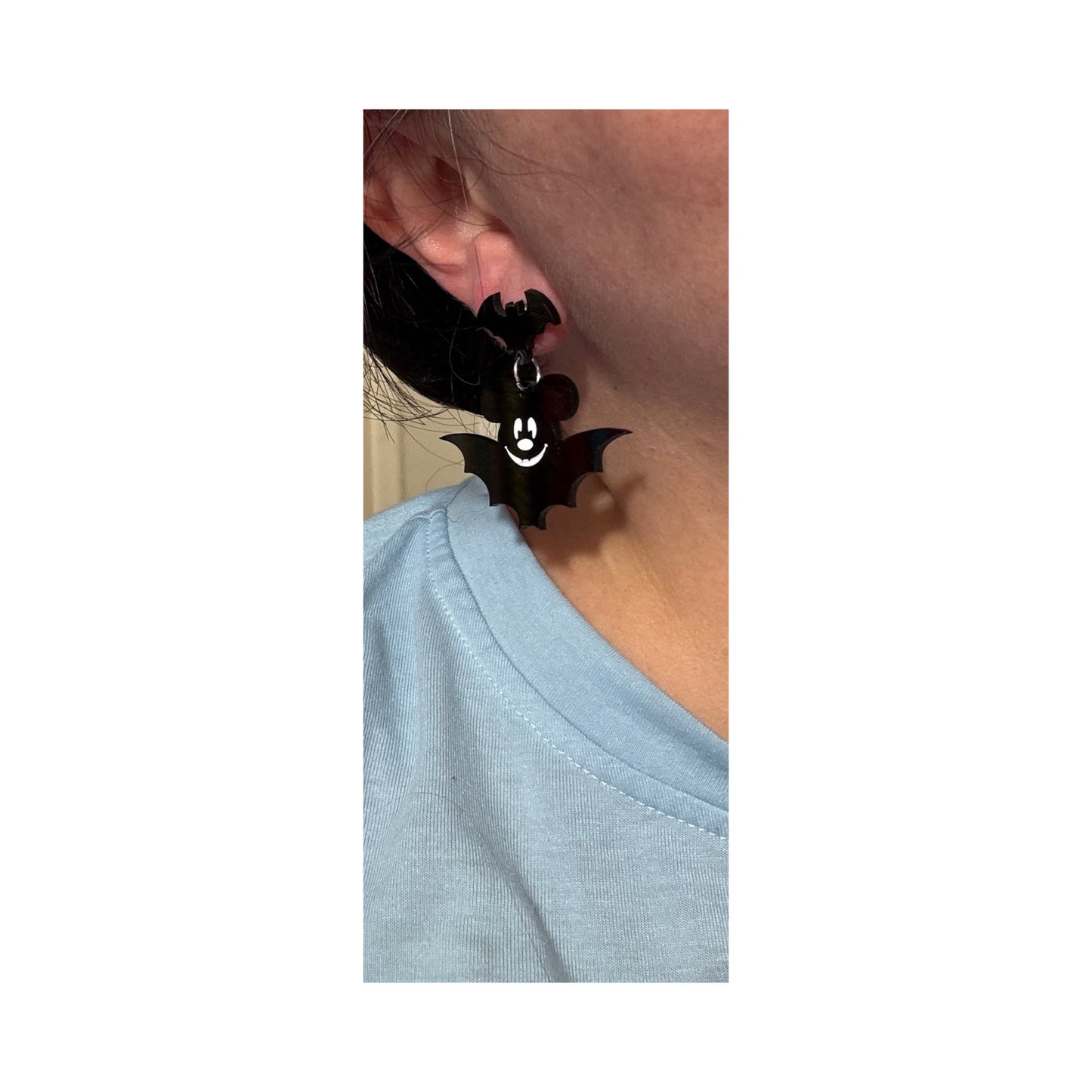Mouse Bat Drop Earrings