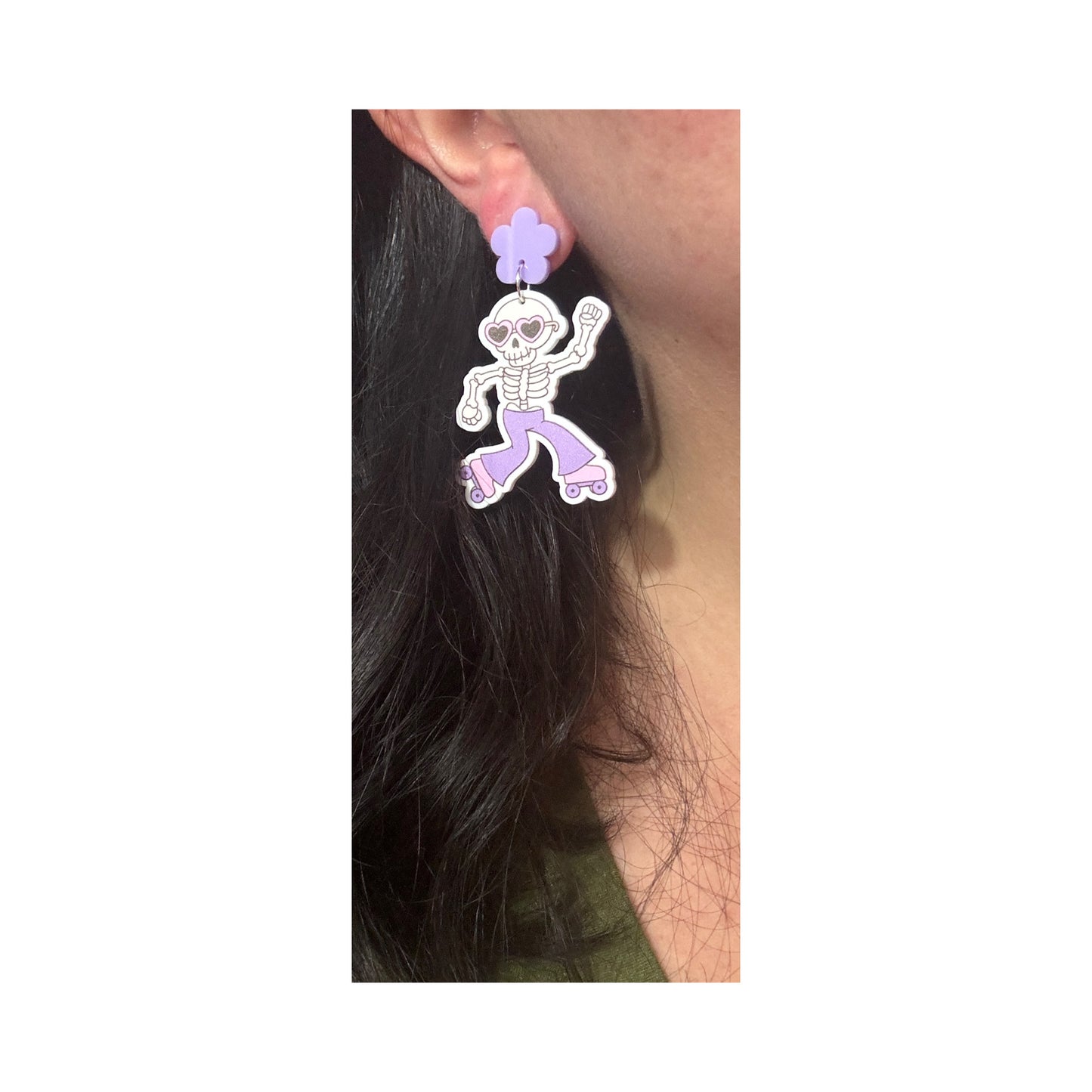 Groovy Skeleton Drop Earrings