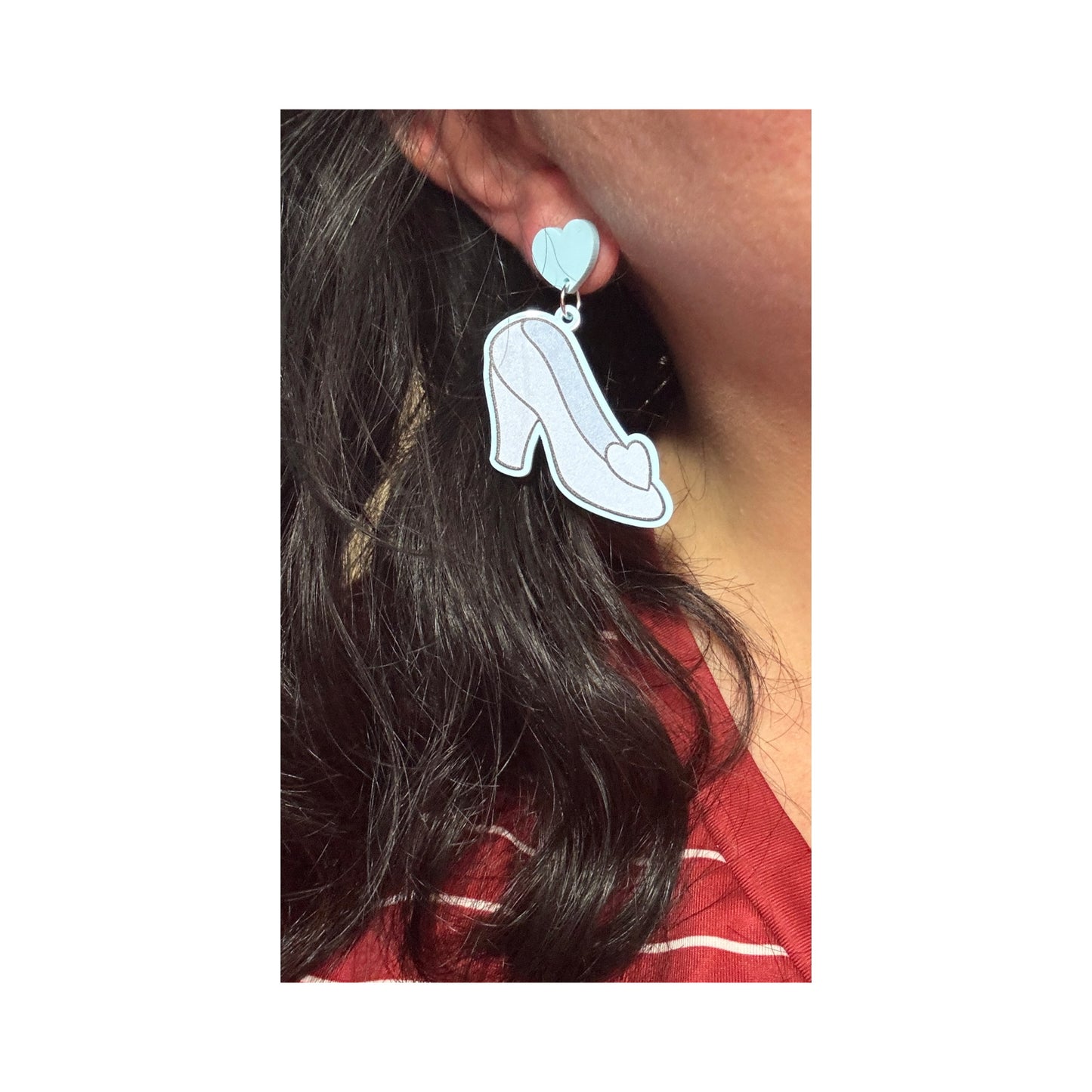 Glass Slipper Drop Earrings