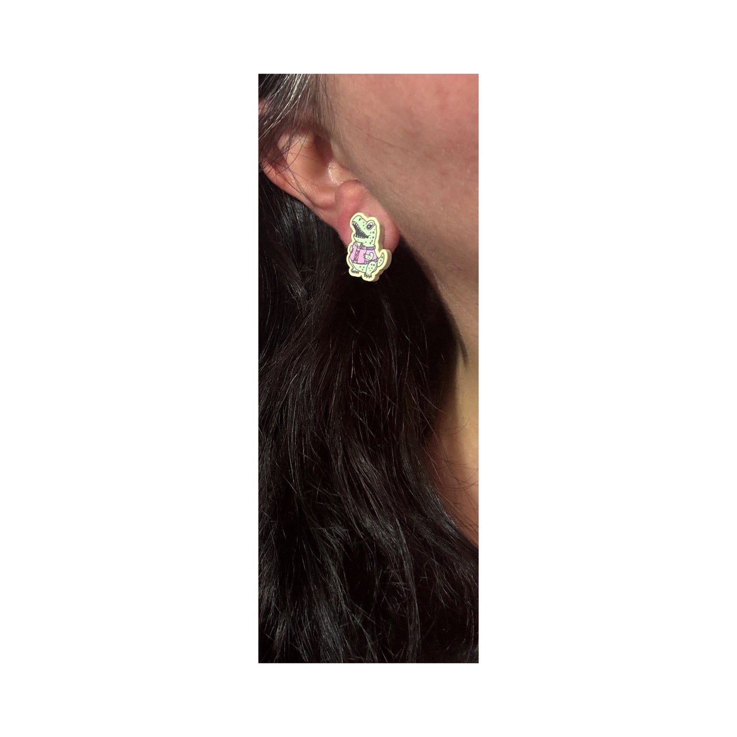 Bookish T. Rex Post Earrings