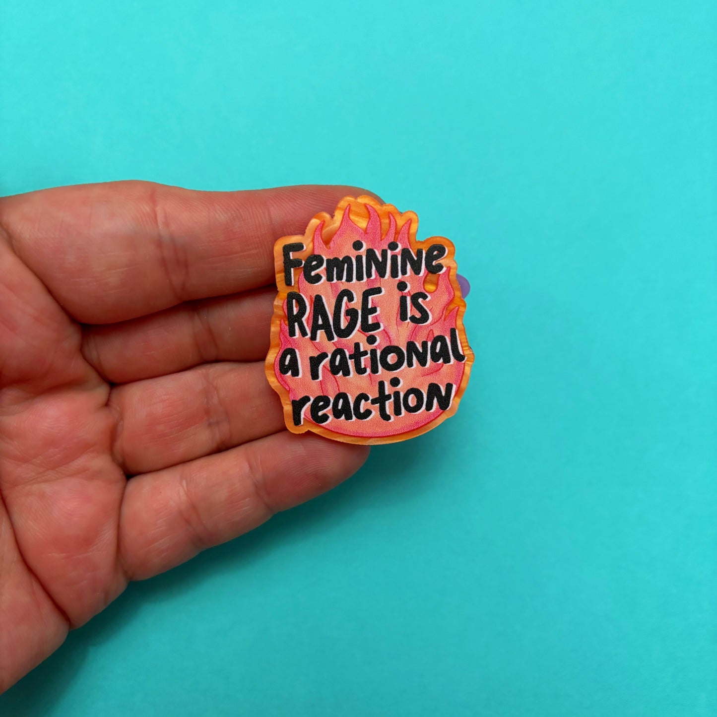 Feminine Rage Flame Pin