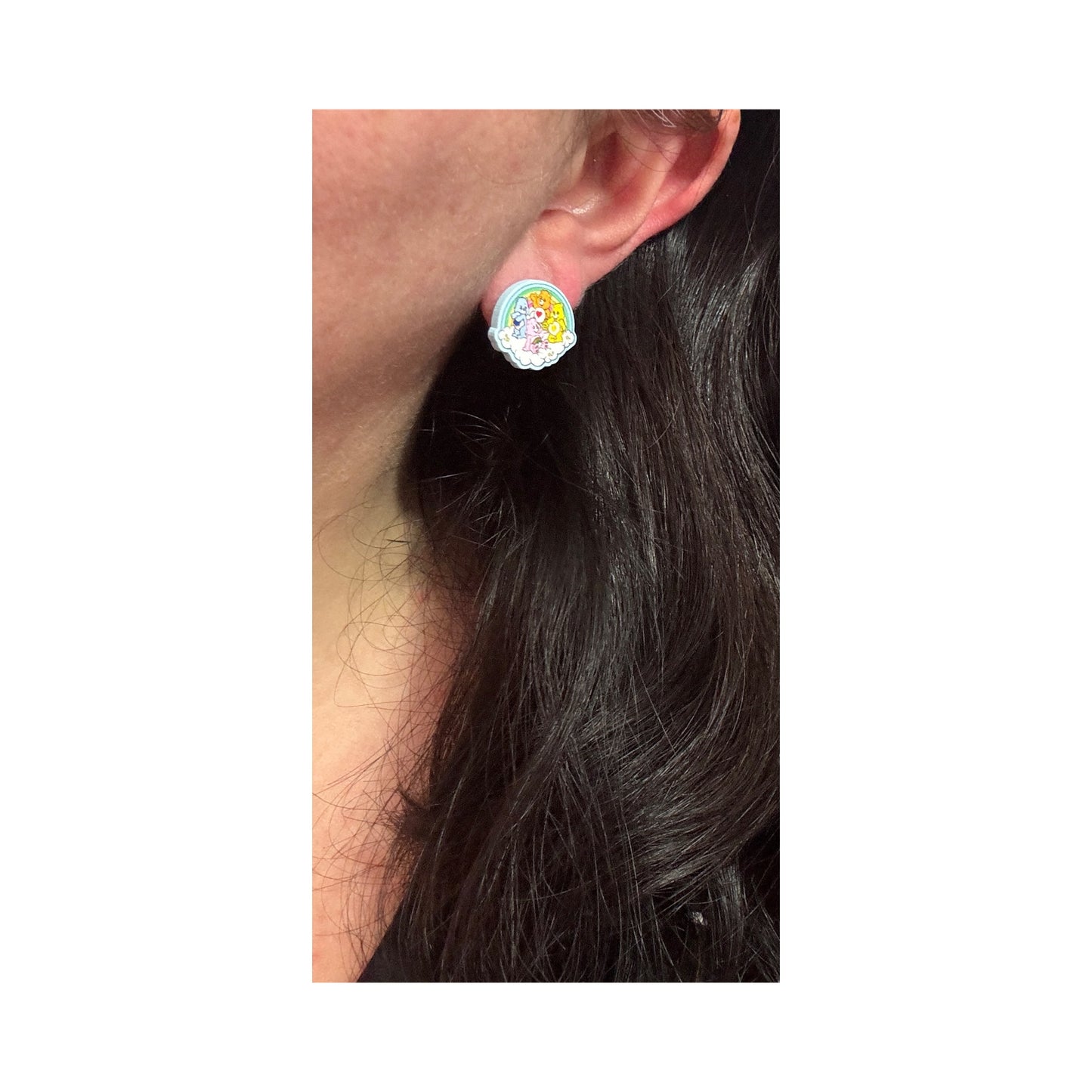 Rainbow Bears Post Earrings