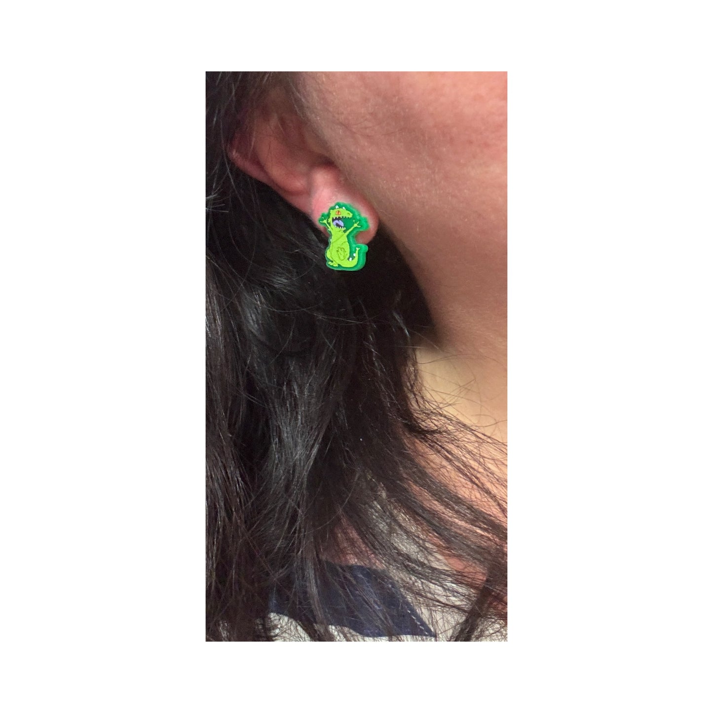 Reptar Post Earrings