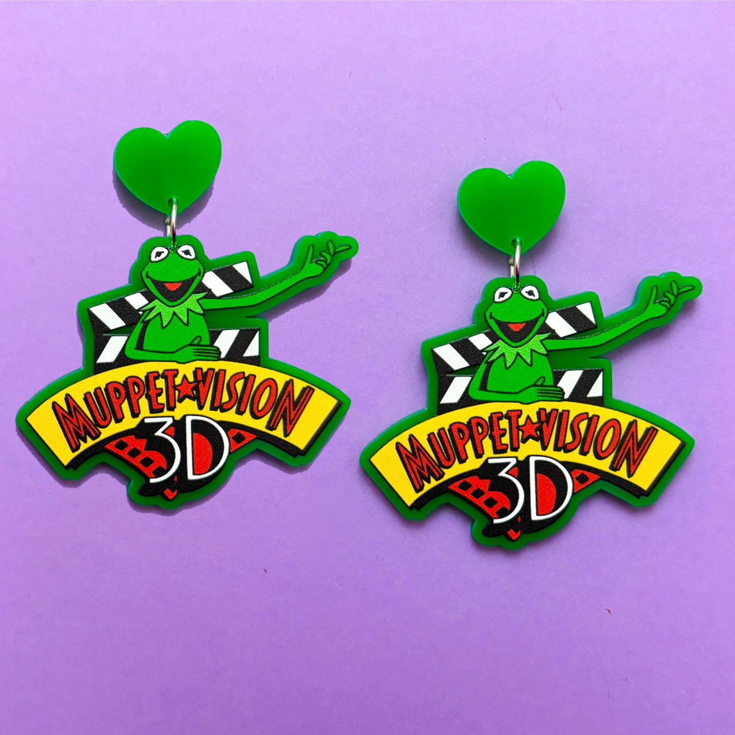3D Puppet Show Drop Earrings