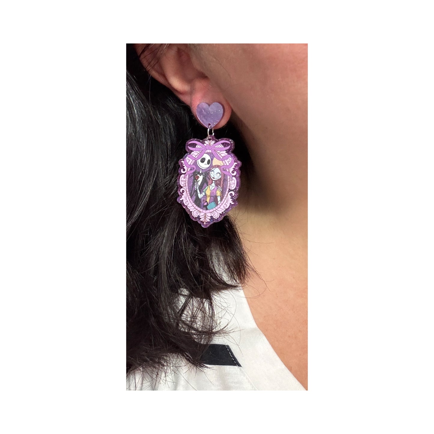 Jack & Sally Coquette Cameo Drop Earrings