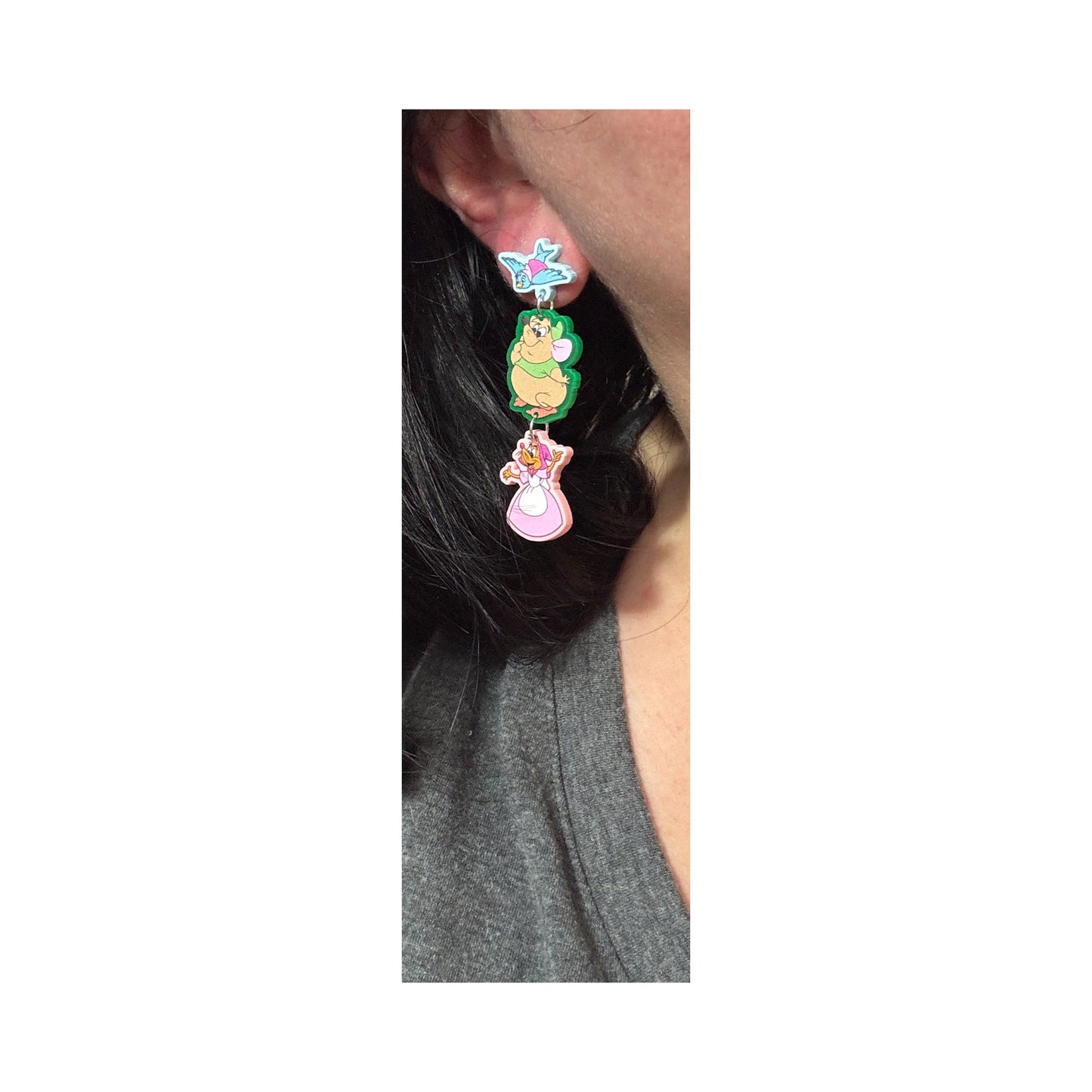 Cindy’s Mice & Friends Drop Earrings