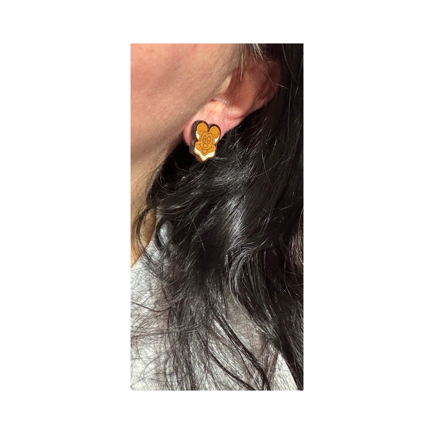 Mouse Ice Cream Sandwich Post Earrings
