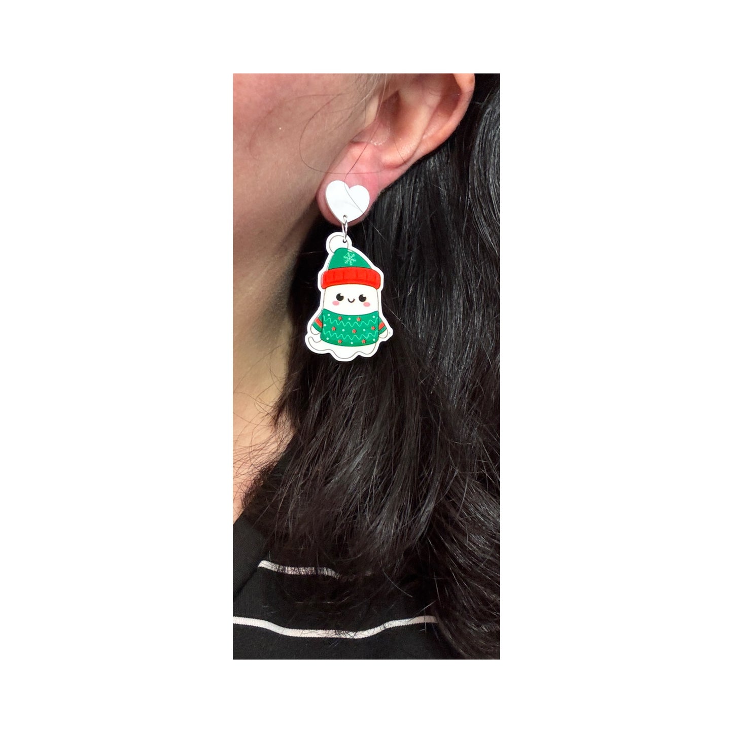 Holiday Ghost Cuties Drop Earrings