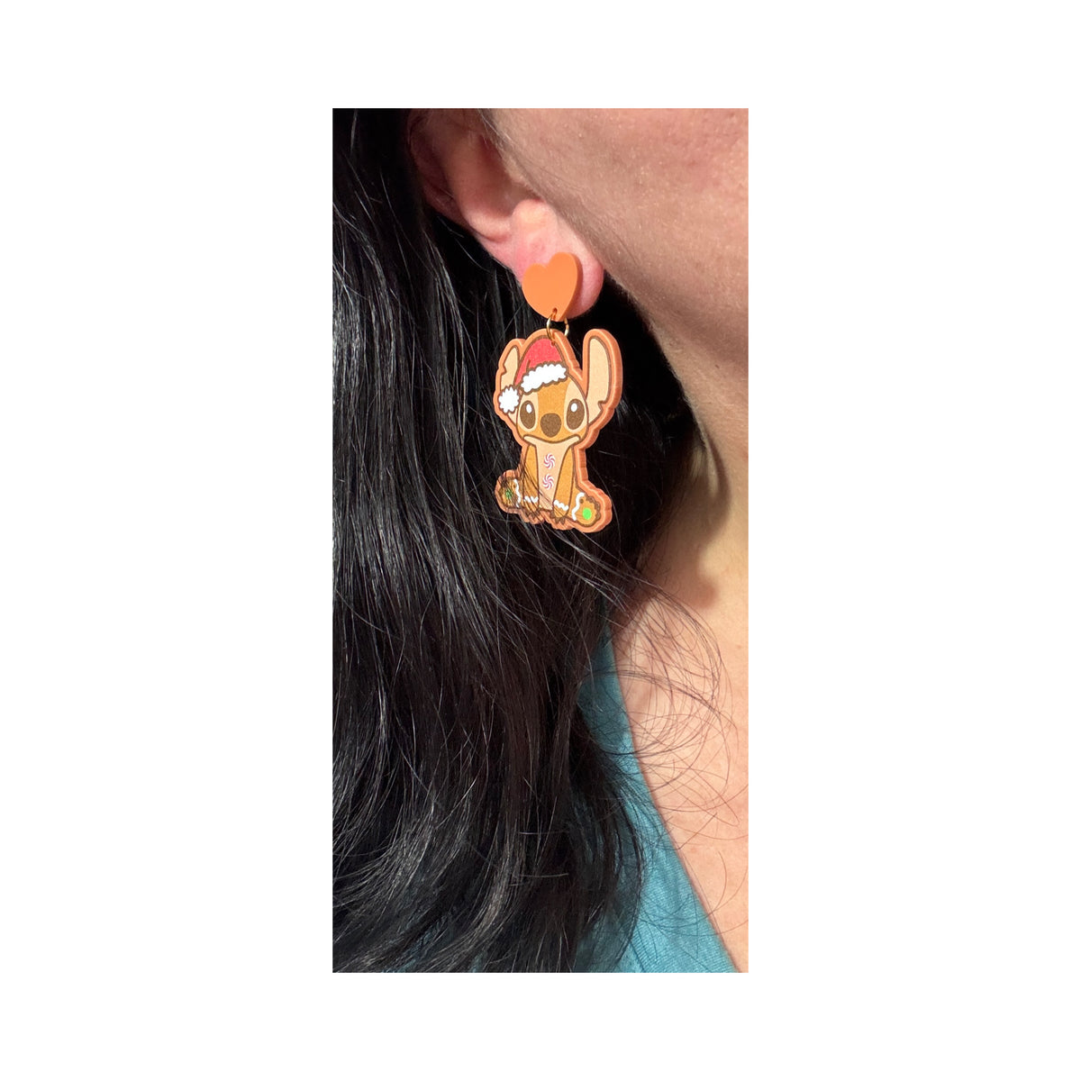 Gingerbread Stitch Drop Earrings