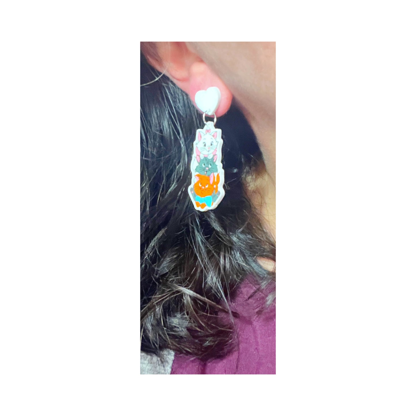 Aristocats Acrylic Drop Earrings