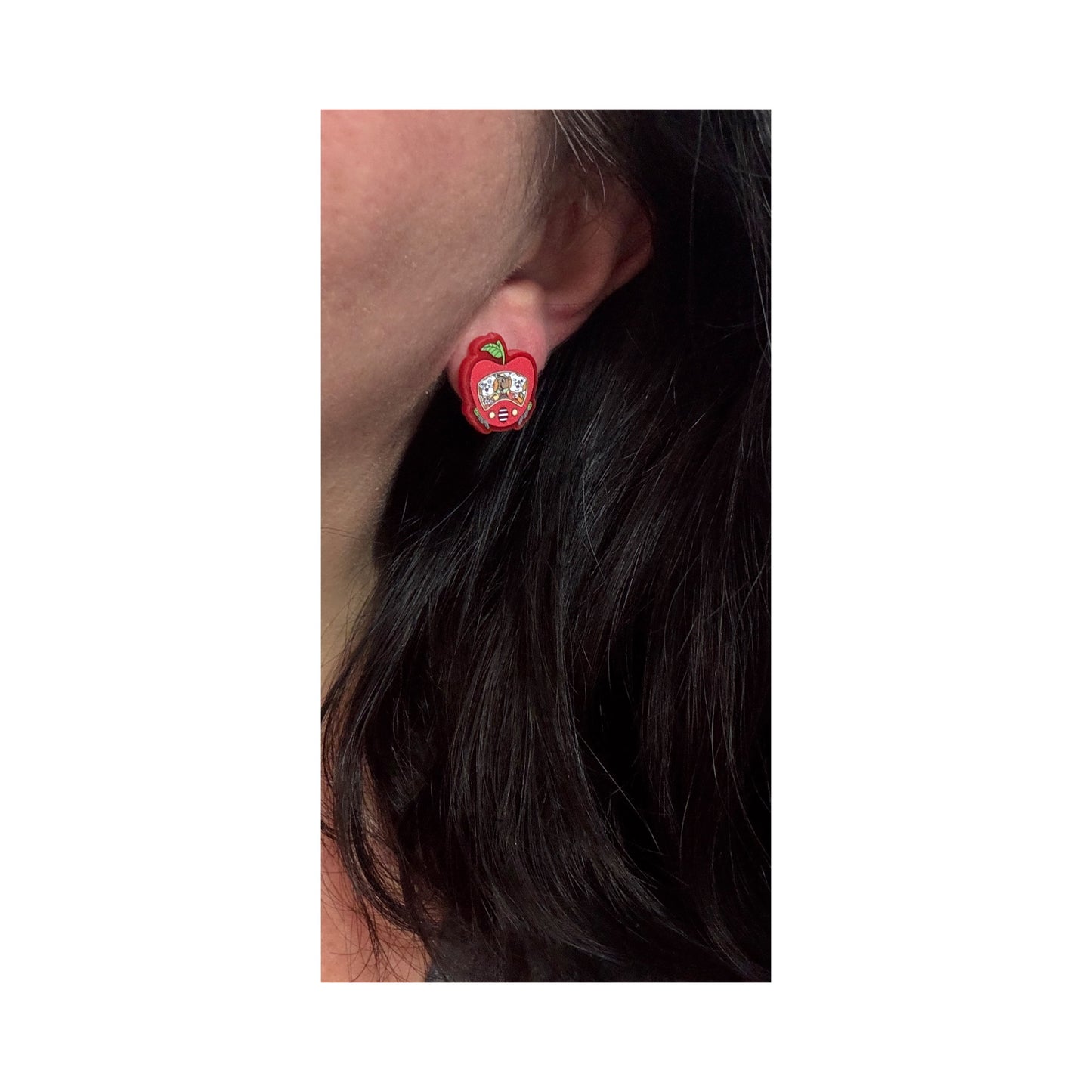 Scarry Friends Apple Car Post Earrings