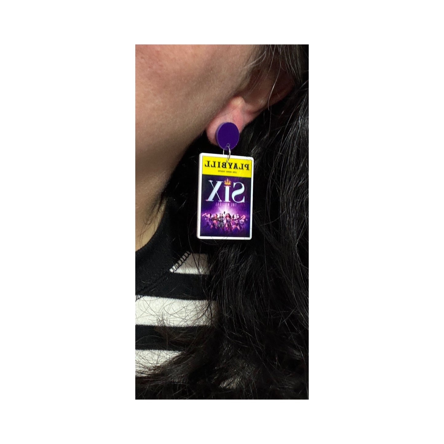 Six Playbill Drop Earrings