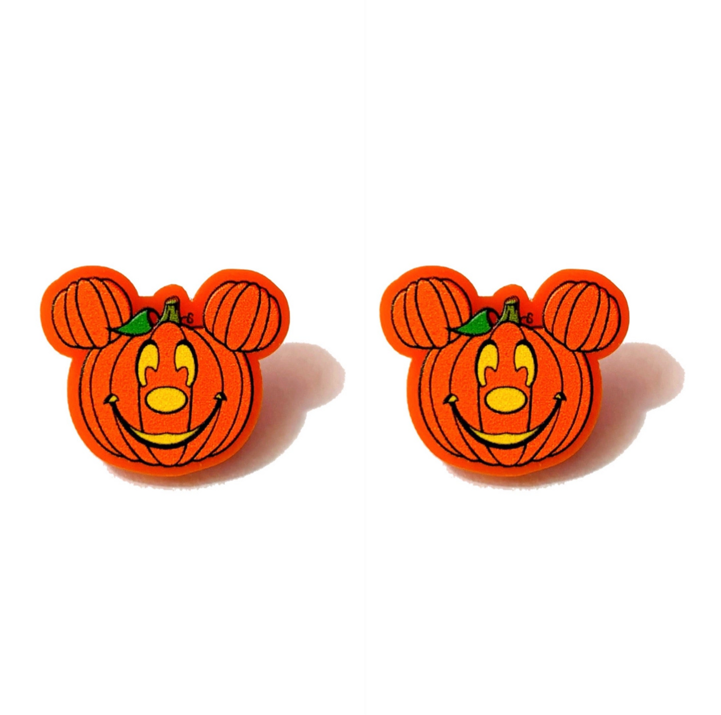 Mouse Orange Pumpkin Post Earrings