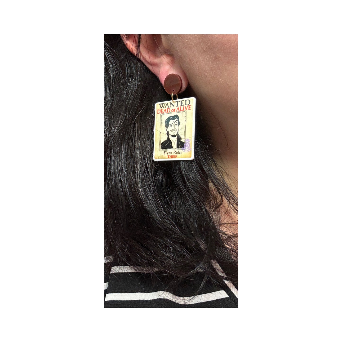 Flynn Wanted Poster Drop Earrings