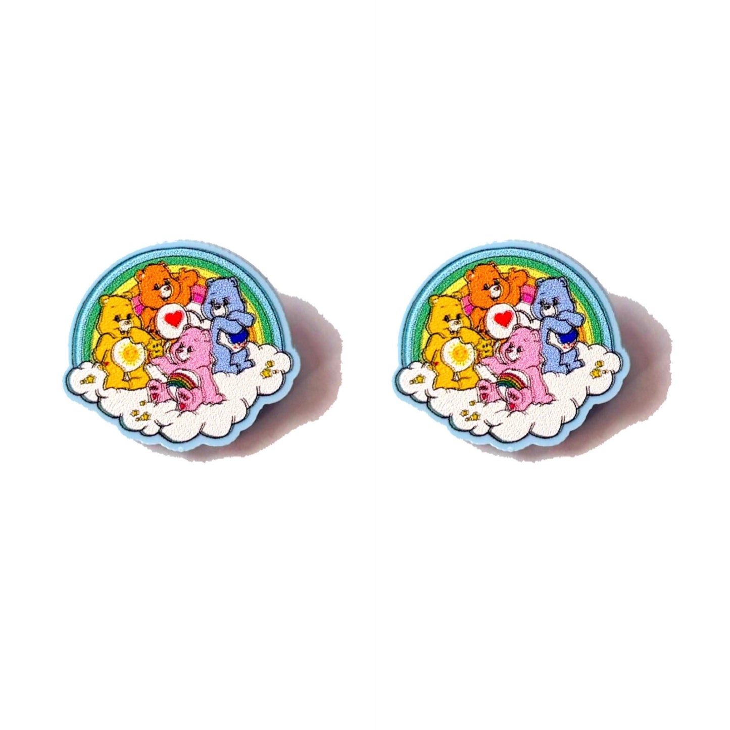 Rainbow Bears Post Earrings