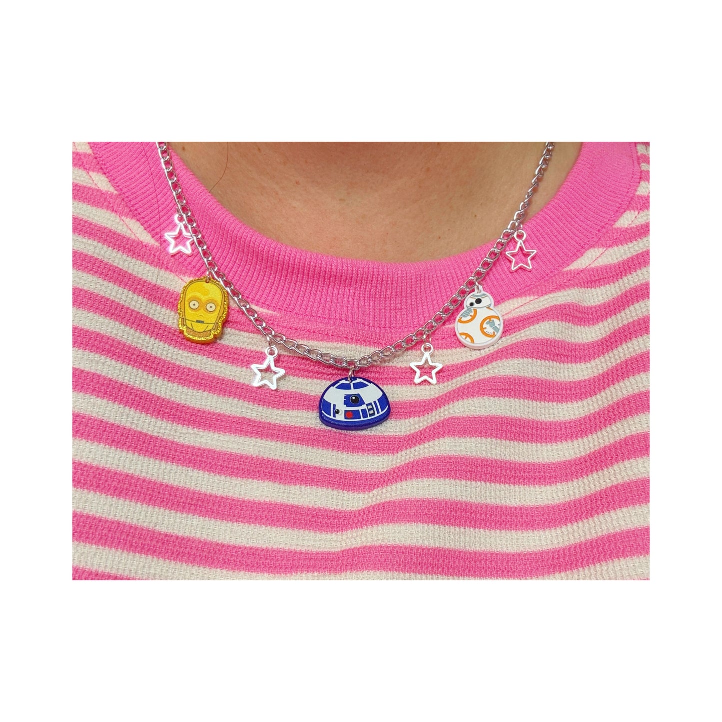 Droid Love Charm Necklace