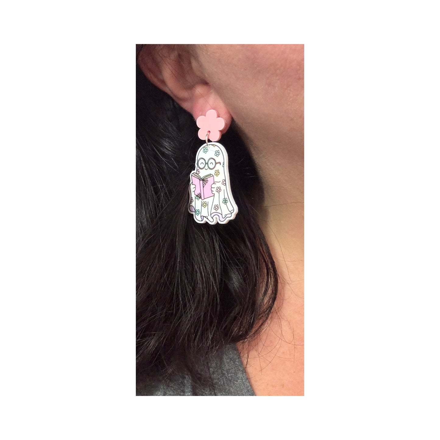 Groovy Glasses Bookish Boo Drop Earrings