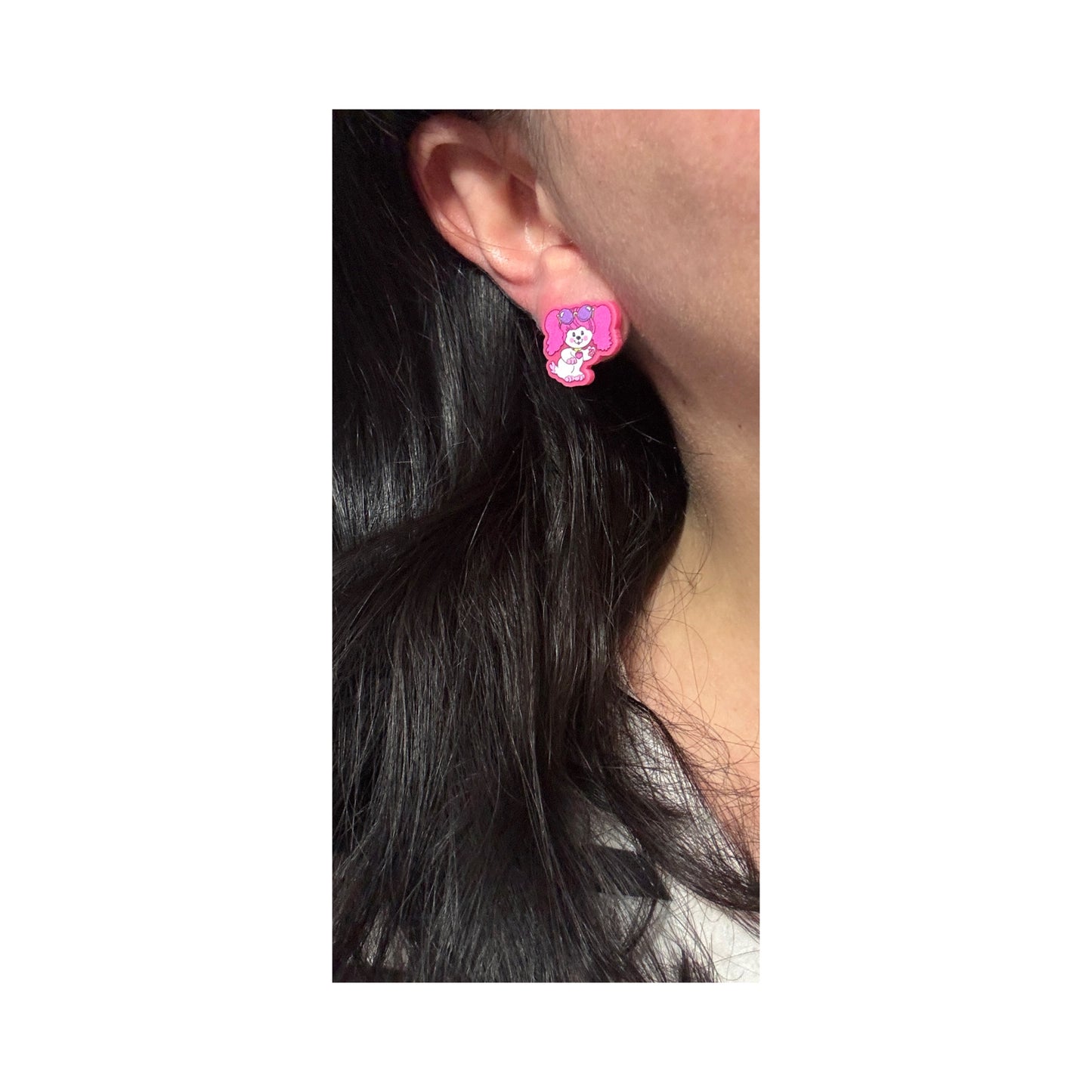 80s Poodle Toy Post Earrings