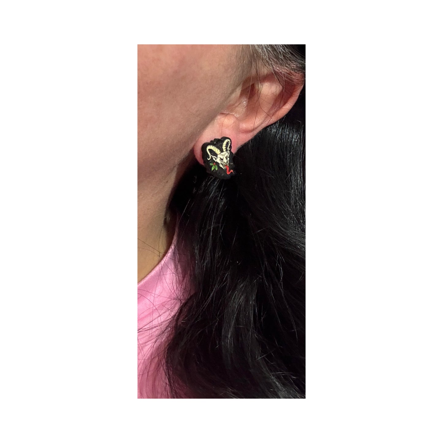 Krampus Post Earrings