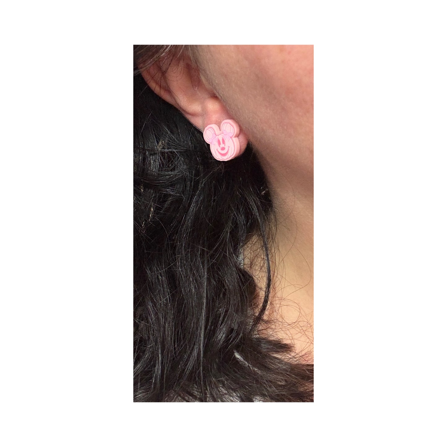 Pastel Coquette Mouse Pumpkin Post Earrings