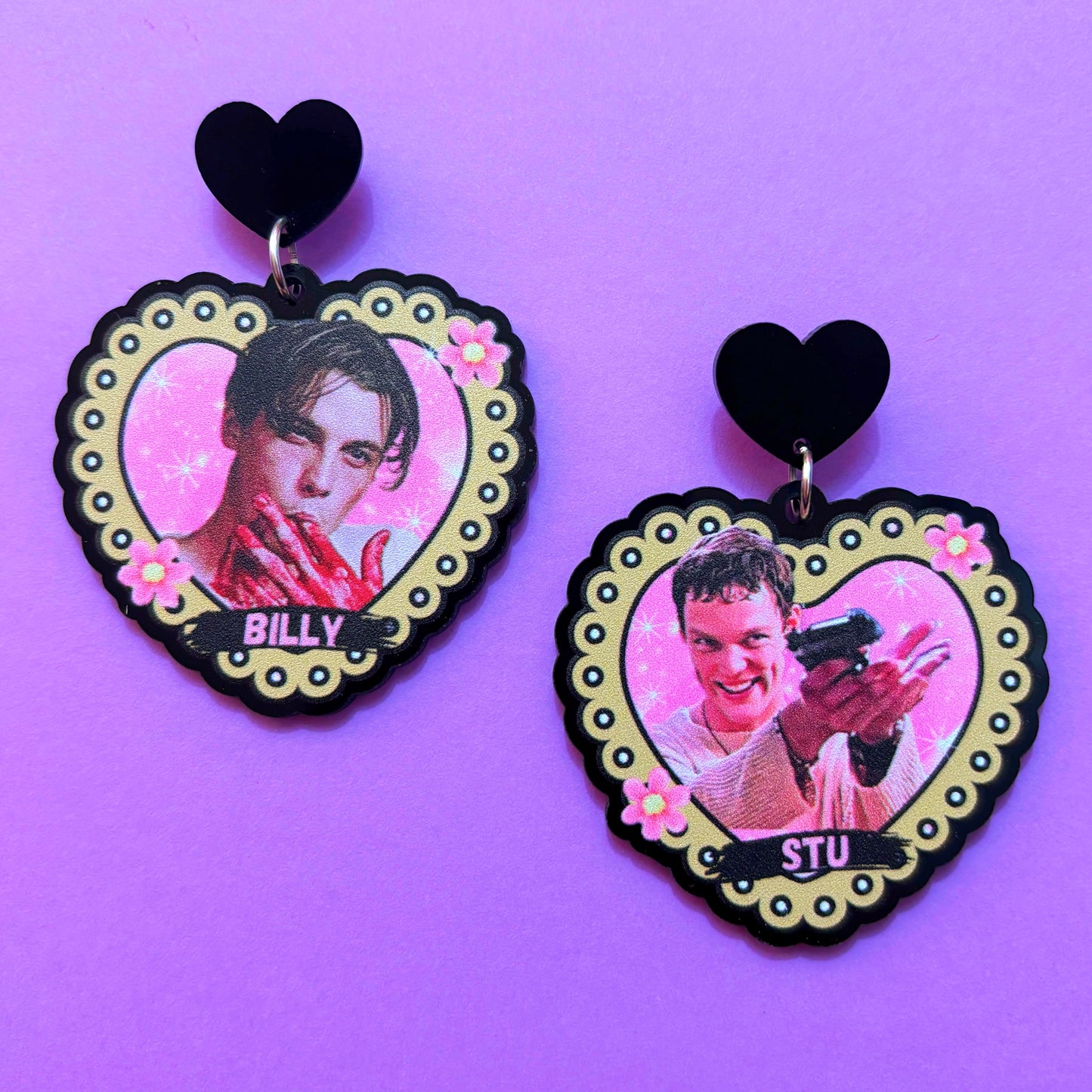Billy & Stu Scream Heart Drop Earrings