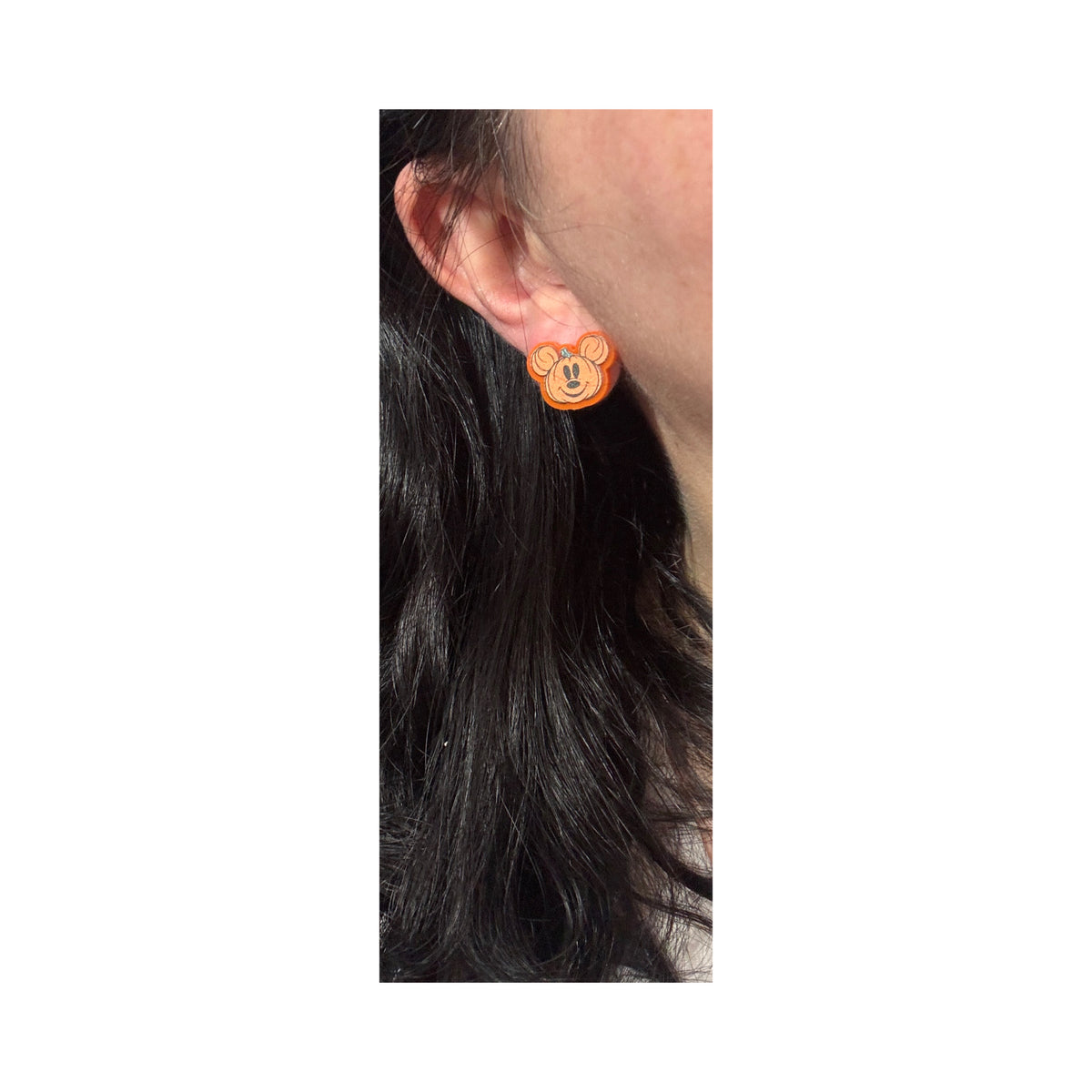 Mouse Pumpkin Cutie Couple Post Earrings