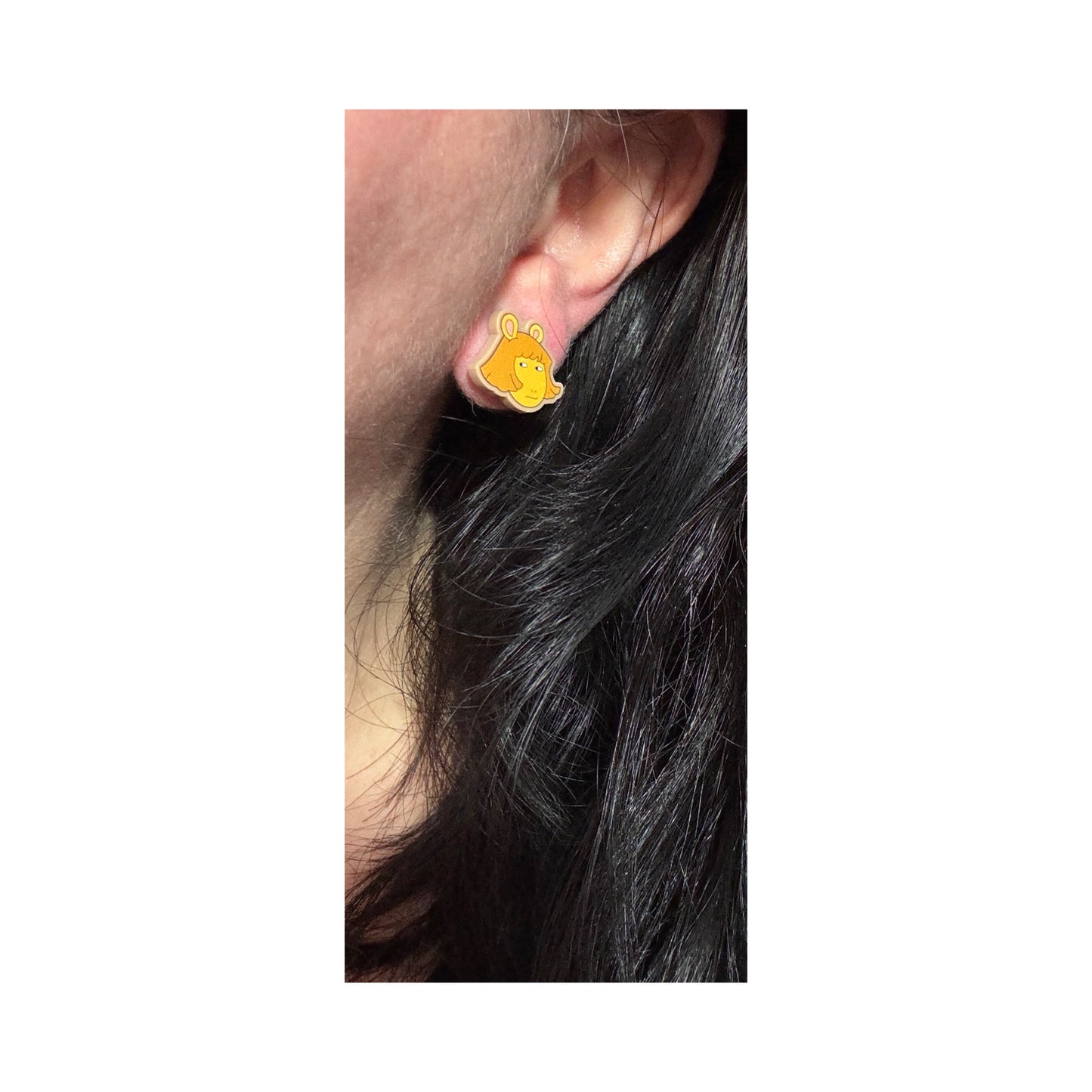 Side Eye Queen Head Post Earrings