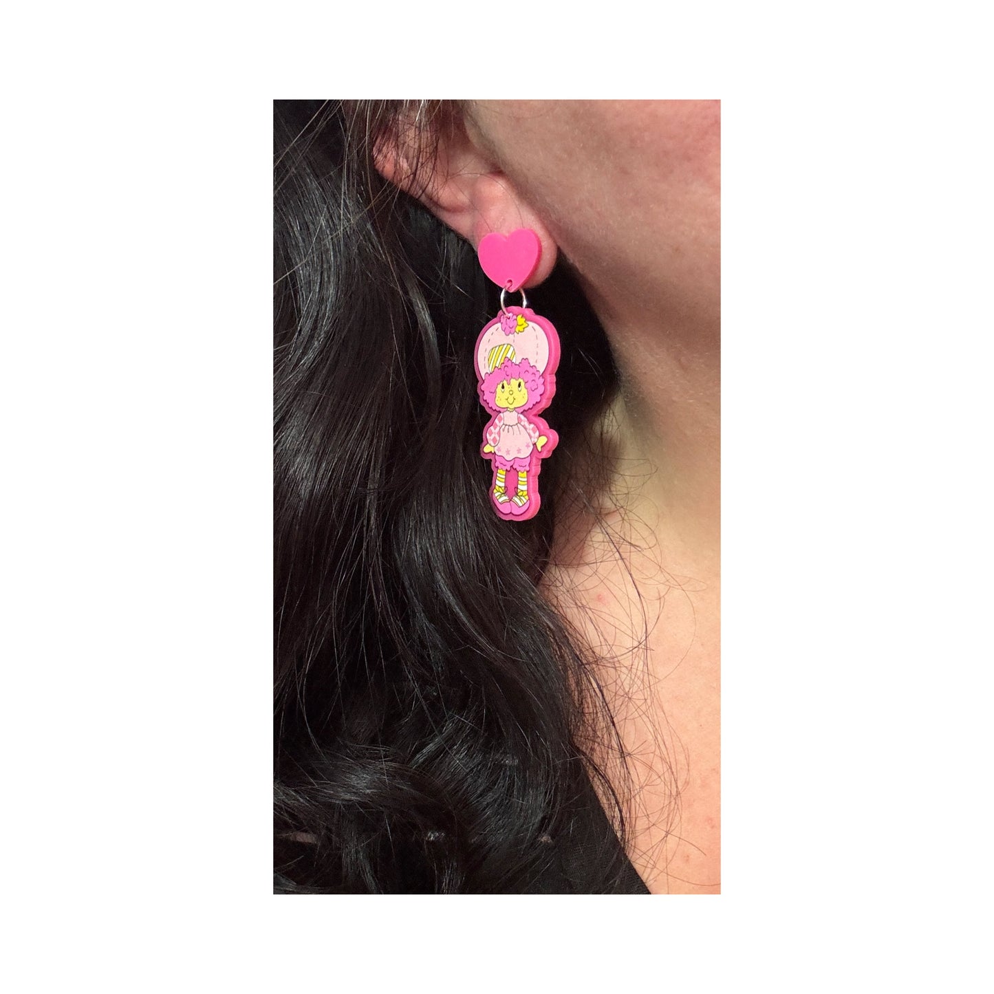 Raspberry Girl Drop Earrings