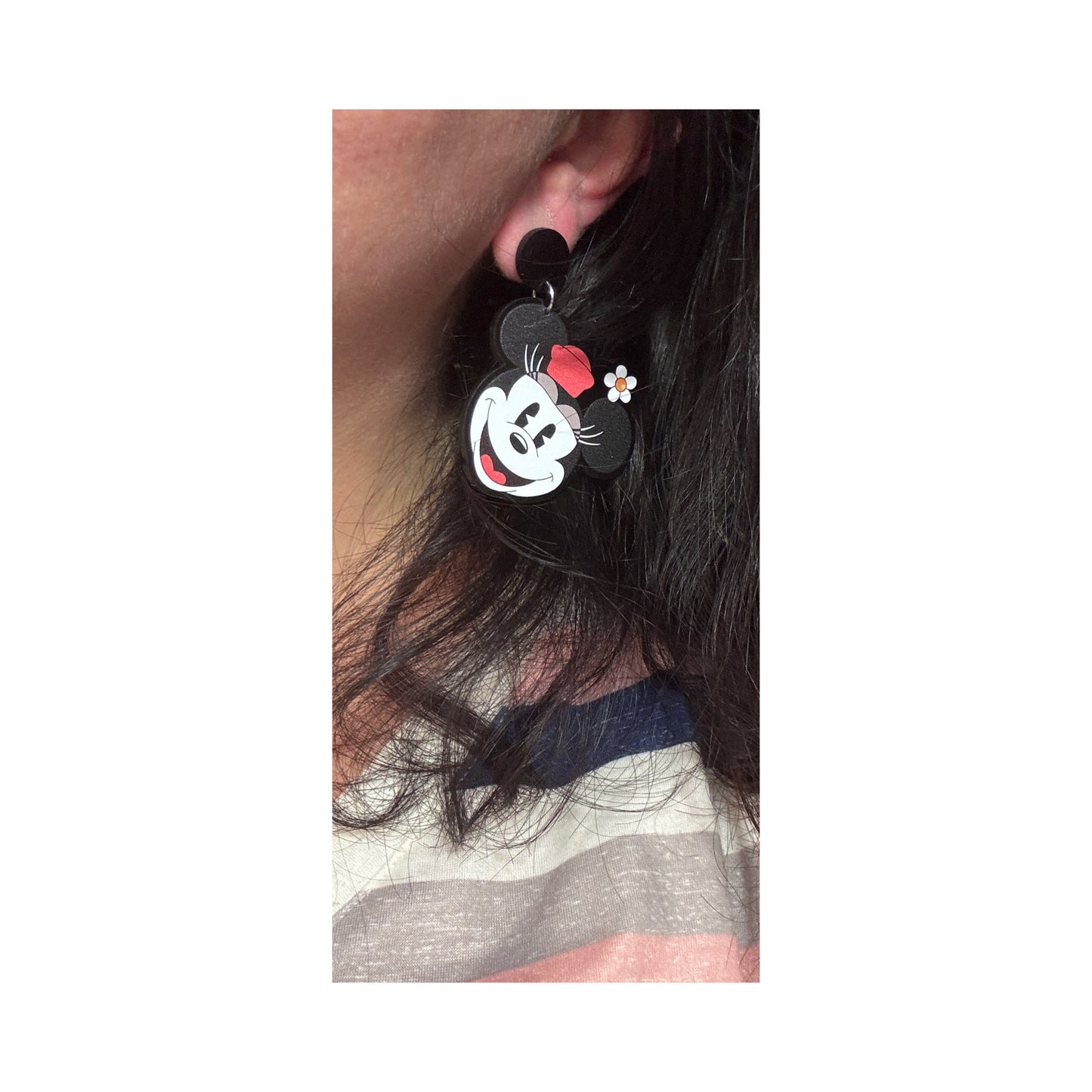 Vintage Mouse Couple Drop Earrings