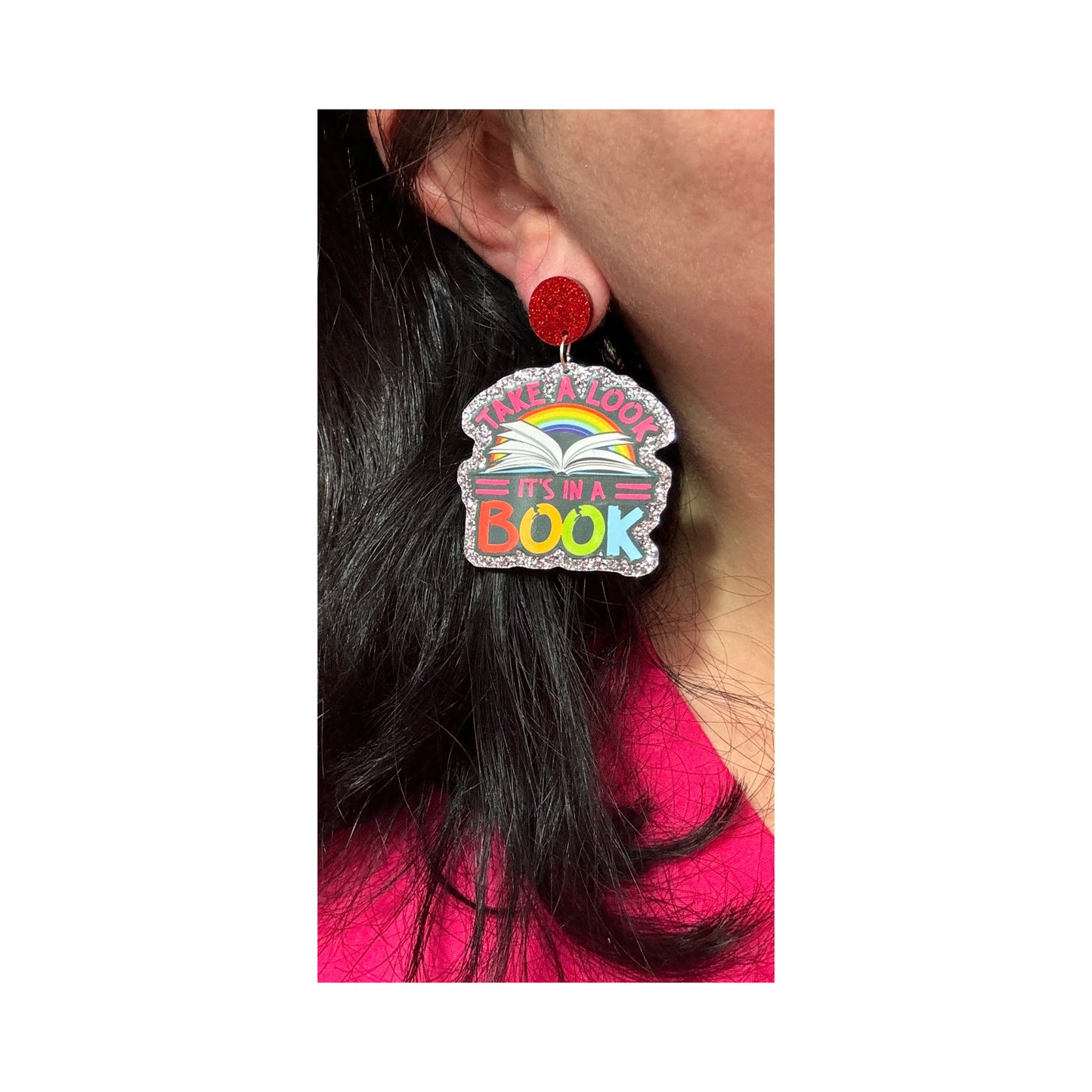 Take A Look It’s In A Book Drop Earrings