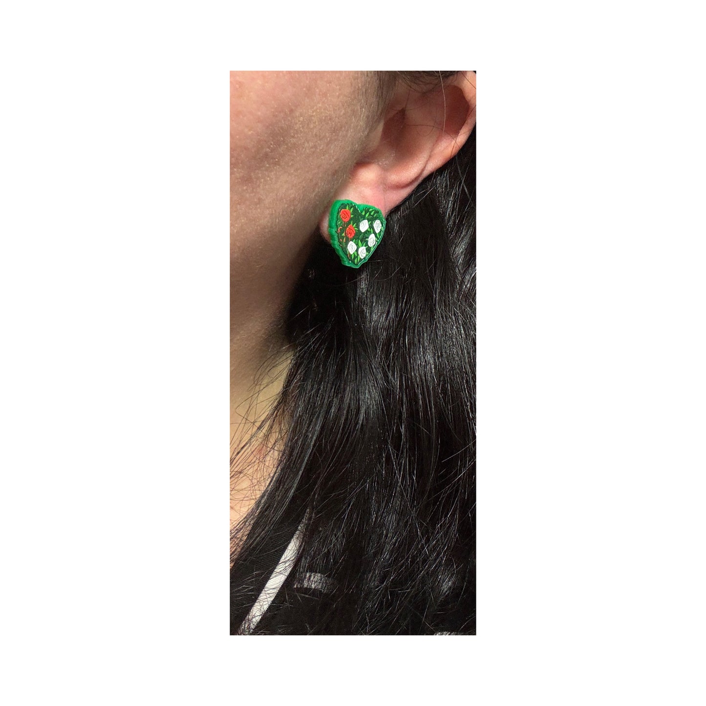 Paint The Roses Red Post Earrings
