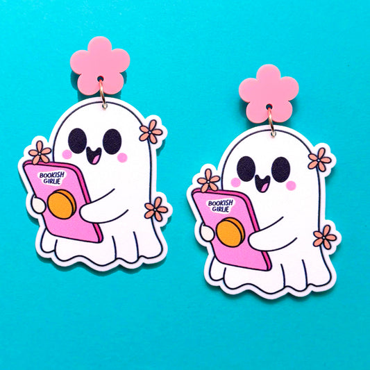 E-Reader Ghostie Drop Earrings