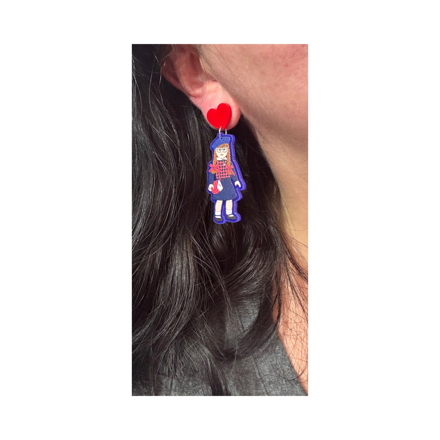 Molly Book Outfit Doll Drop Earrings