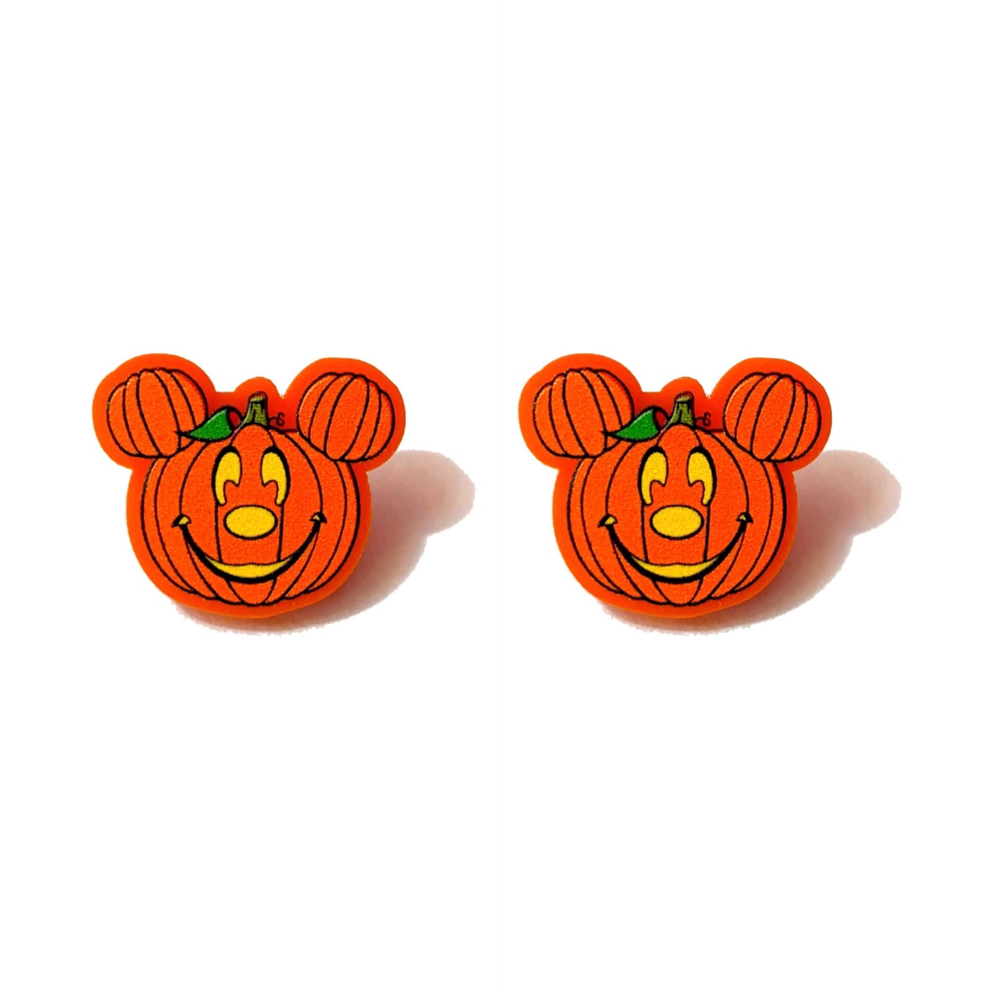 Mouse Orange Pumpkin Post Earrings