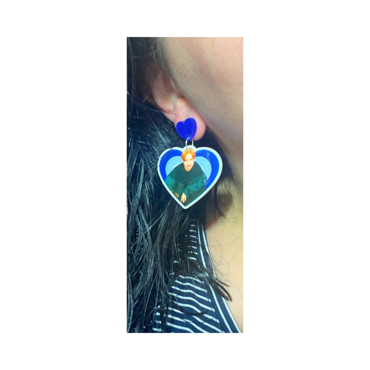 90s Devon Sawa Heart Drop Earrings