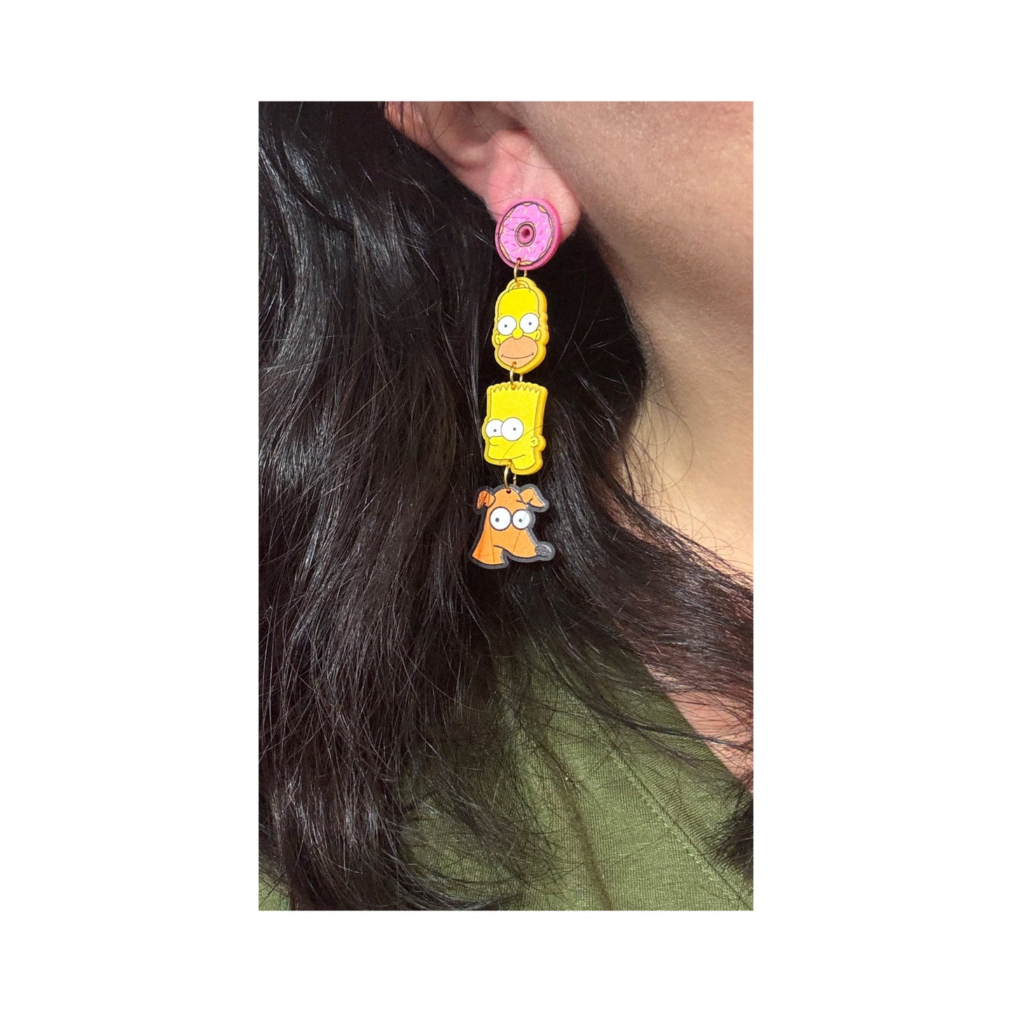 Homer & Family Tiered Drop Earrings