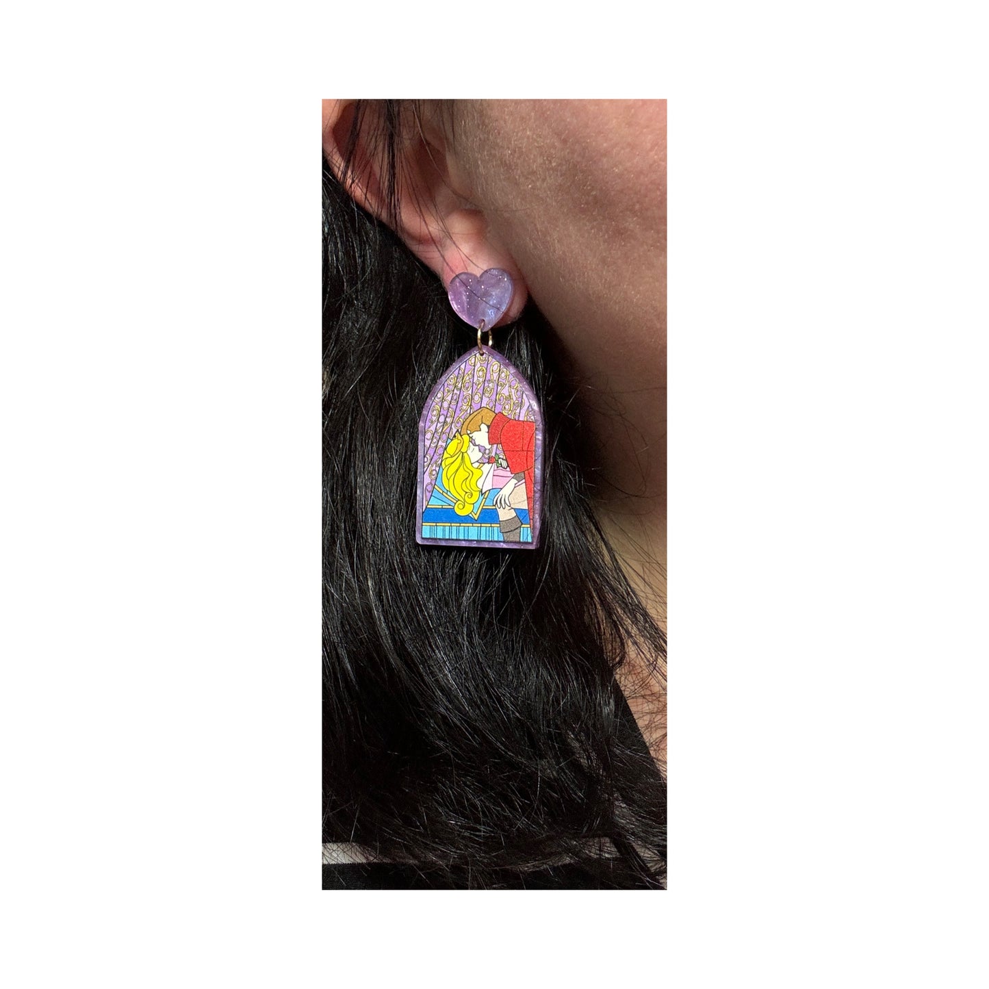True Love’s Kiss Stained Glass Drop Earrings