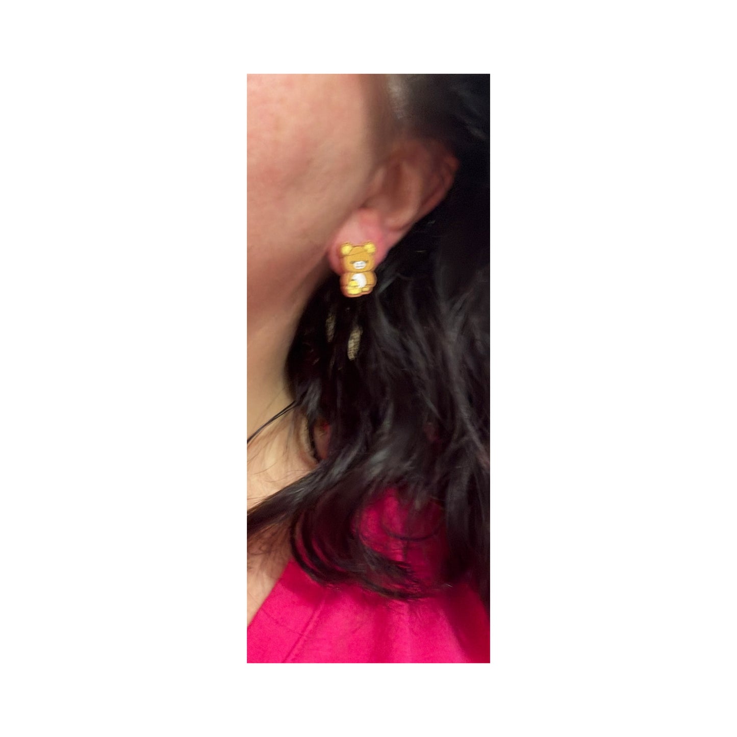 Kawaii Bear Post Earrings