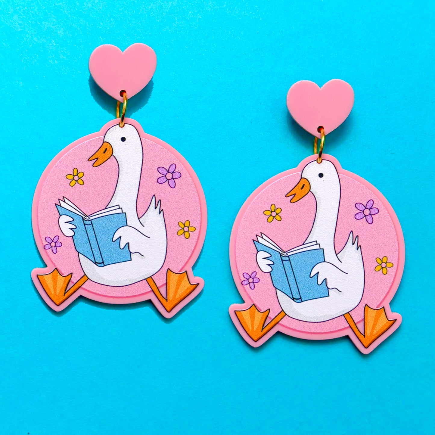 Bookish Silly Goose Drop Earrings