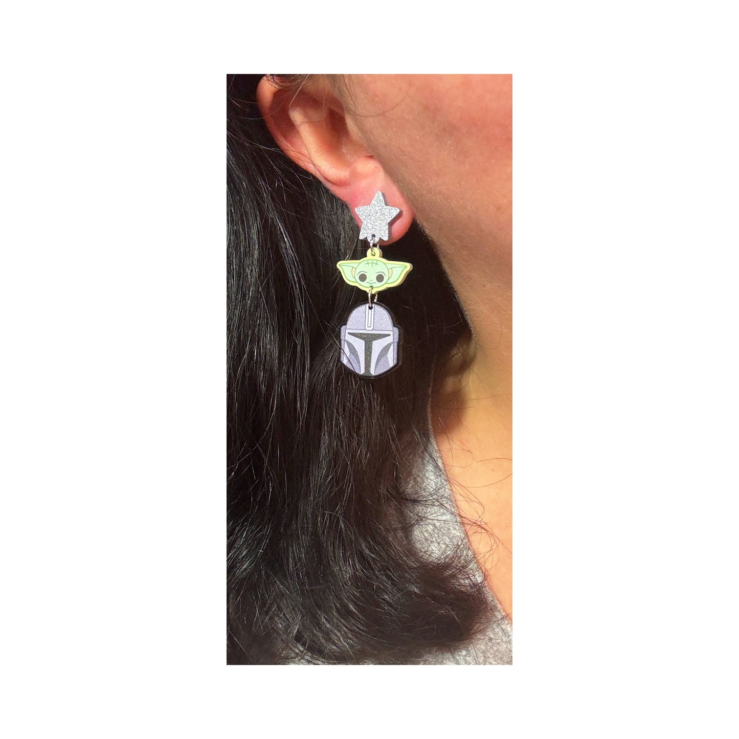 This Is The Way Tiered Acrylic Drop Earrings