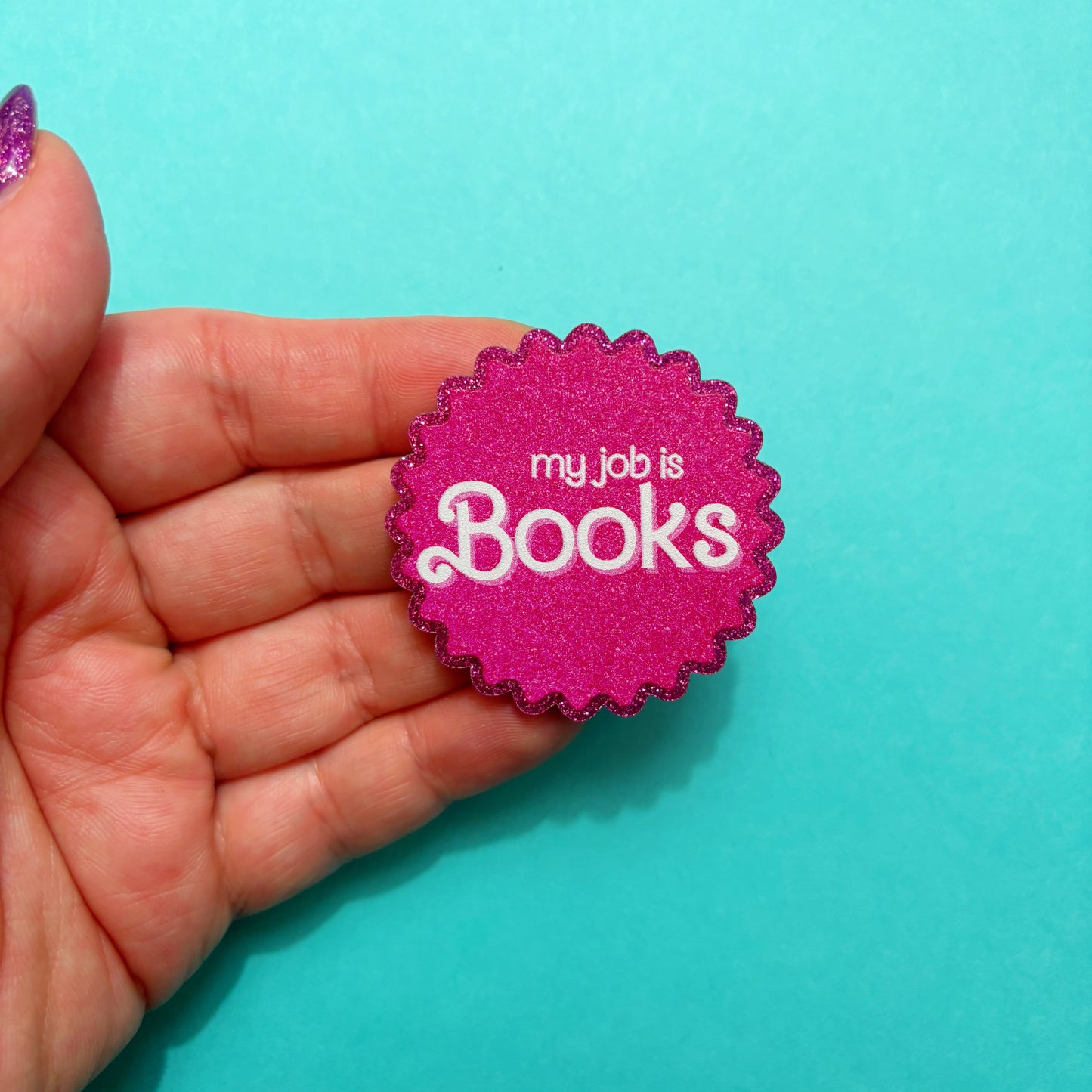 Job Is Books Pin