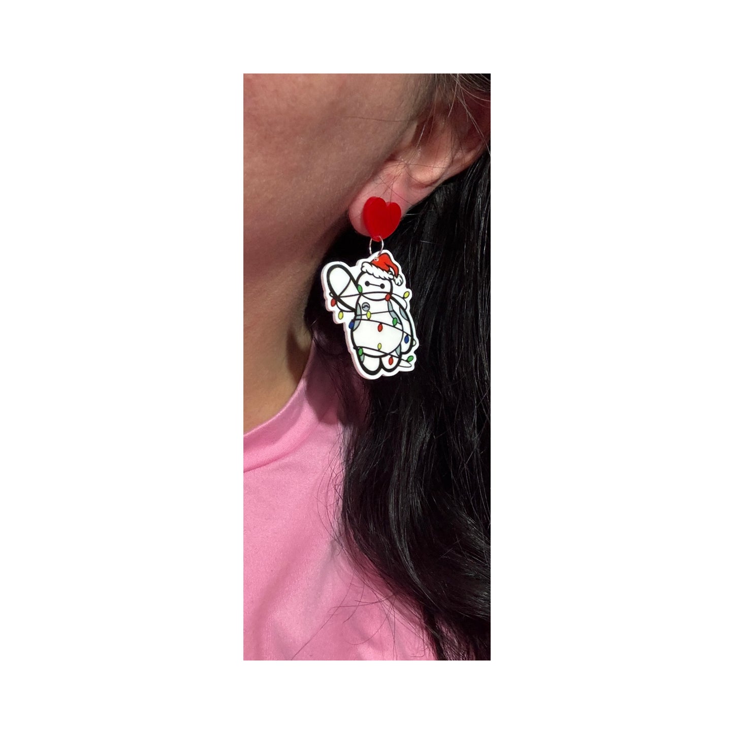 Santa Baymax Drop Earrings