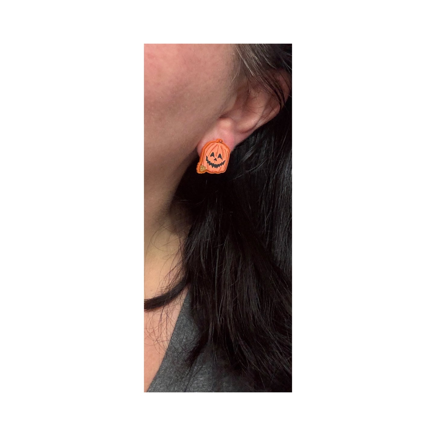 Pumpkin Trash Post Earrings