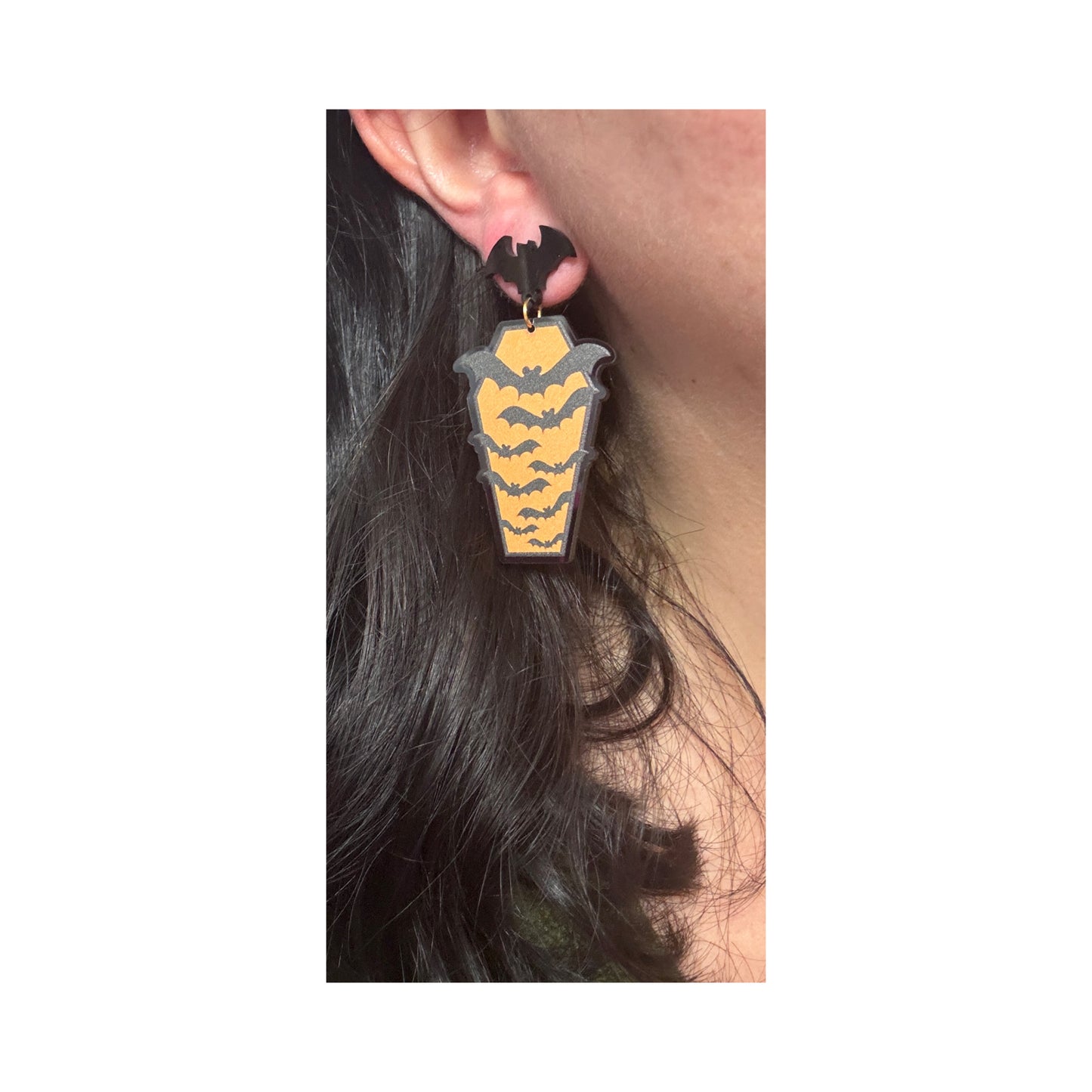 Batty Coffin Drop Earrings