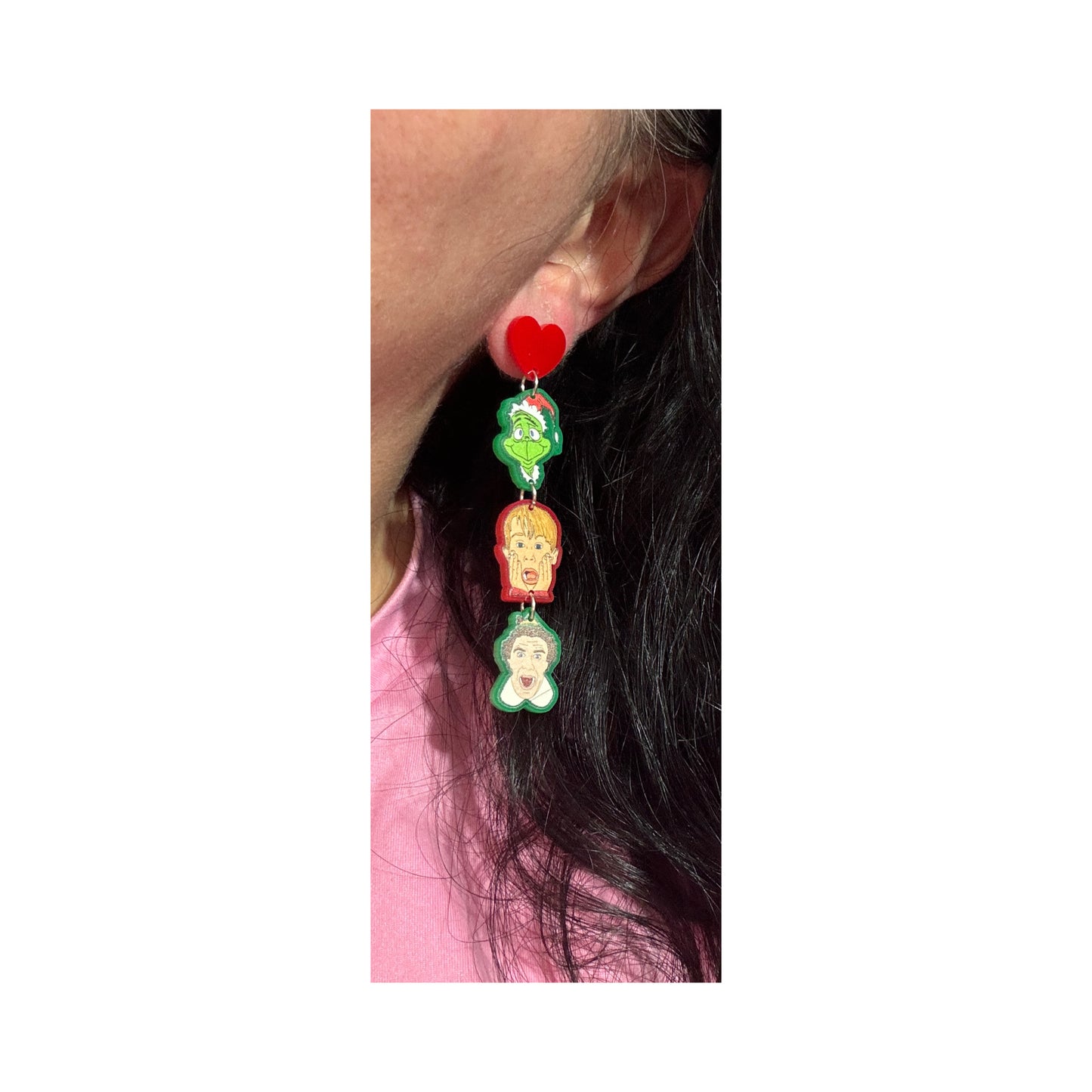 Christmas Movie Friends Tiered Drop Earrings