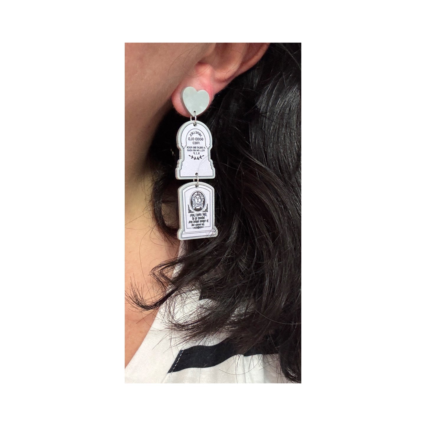 Mansion Tombstones Tiered Drop Earrings