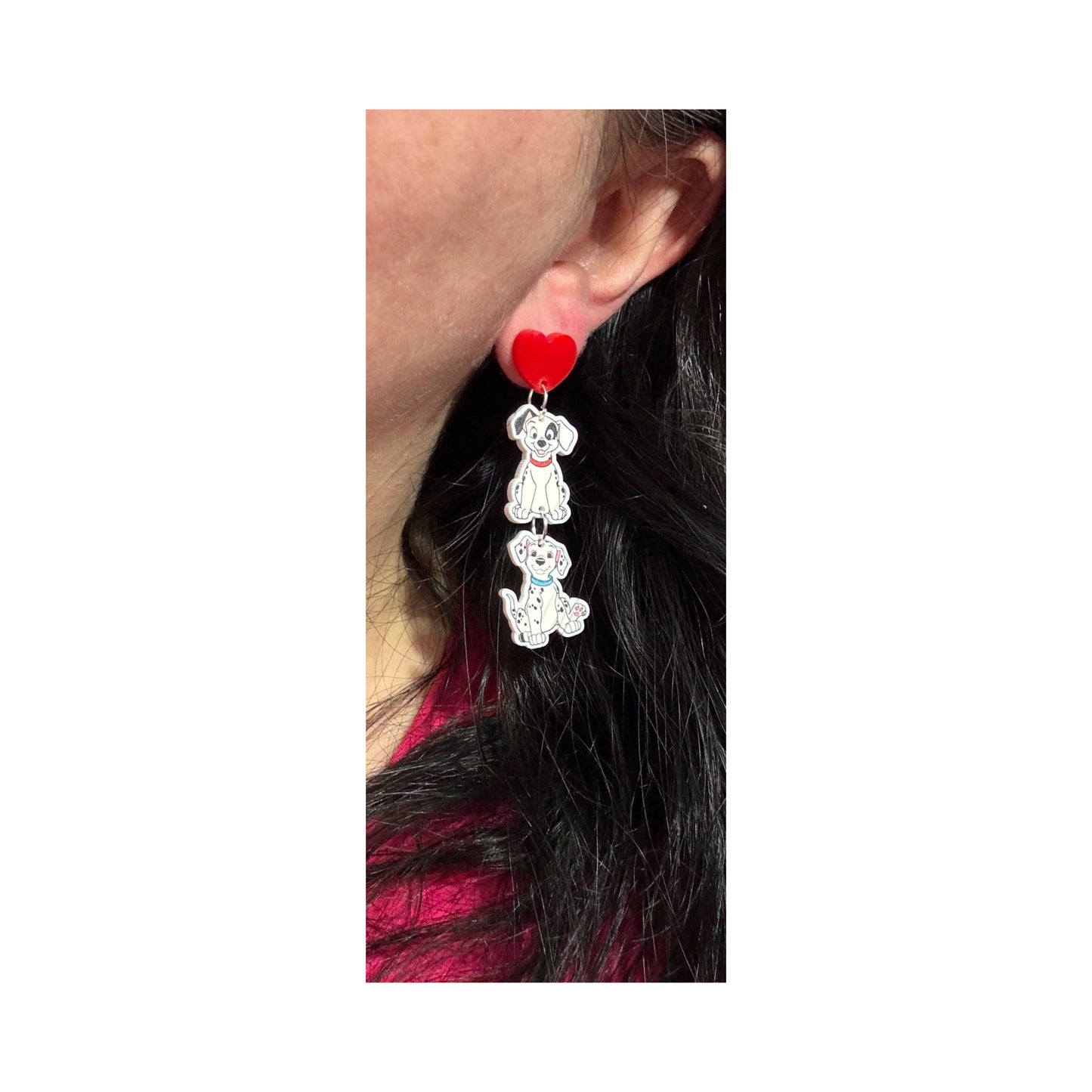 Dalmatians Tiered Drop Earrings