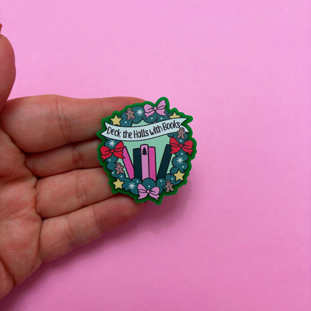 Deck The Halls With Books Pin