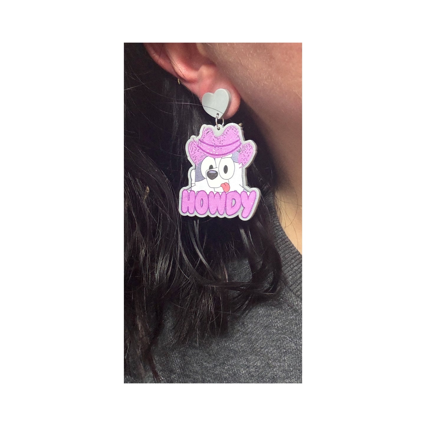 Howdy Pup Drop Earrings